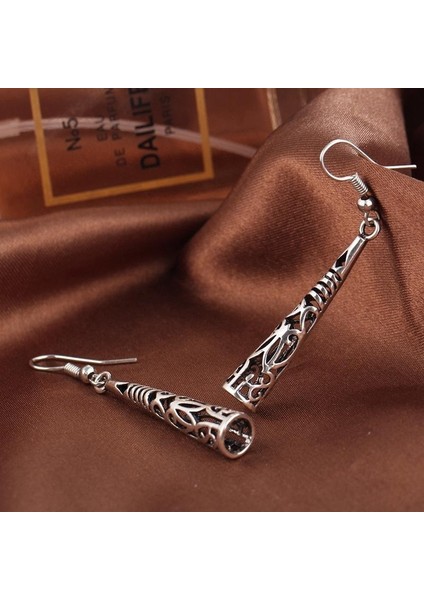 No.1 Boyutu Bohemia Moda Kadın Kolye Küpe Uzun Gümüş Püskül Düşen Küpe (Yurt Dışından)