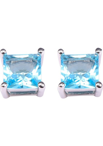 Aquamarin Gümüş Küpe Yüksek Kaliteli Doğaltaş Küpeler PE36 (Yurt Dışından) fiyatları