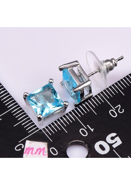 Aquamarin Gümüş Küpe Yüksek Kaliteli Doğaltaş Küpeler PE36 (Yurt Dışından) modelleri