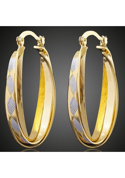 Moda Gerçek 18 Ayar Altın Kaplama Damla Küpe Takı Hediye (Yurt Dışından)