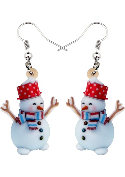 Süt Beyazı Tarzı Kadın Kızlar Gençler Için Akrilik Kar Tanesi Küpe Düşen Anime Kar Şapka Atkı Anime Kar Adamı Süslemeler Takı Hediye Aksesuarları (Yurt Dışından)