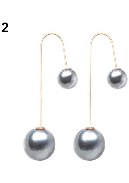 Gök Mavisi Tarzı Kadın Modası U Şekilli Iki Taraflı Inci Boncuklu Küpe Askıları (Yurt Dışından) modelleri