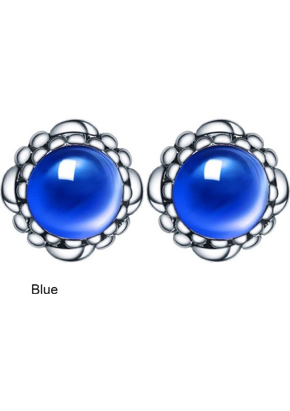 Aqua Style Kadınlar Için Göz Kamaştırıcı Doğal Taş Opal Gümüş Küpe (Yurt Dışından) indirimleri