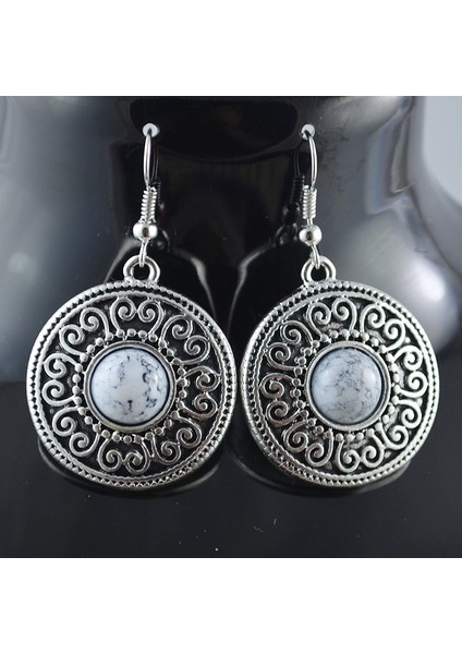 Kadınlar Için Gümüş Akik Şans Küpe Küpe Moda Takı Hediye (Yurt Dışından) modelleri