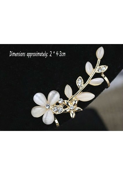 Sevimli Retro Çiçek Şekilli Taşlı Kristal Sol Kulak Manşet Küpe Tacı Kelepçe Sarmal Klibi - Kıymetli Mücevher (Yurt Dışından) indirimleri