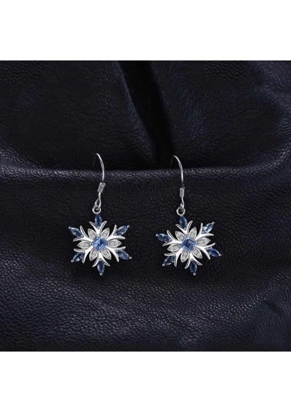 Gümüş Tarzı Jewelrypalace Promosyon 1.54CT Doğal Mavi Topaz Asma Küpe 100% Gümüş Kar Tanesi Moda Takı Kadınlar Için (Yurt Dışından) modelleri