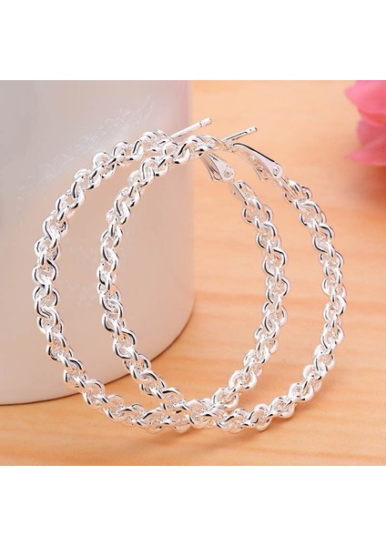 Gümüş Tarzı Kadın Modası Dalgalı Gümüş Bükülmüş Çivi Sallantılı Halka Küpe (Yurt Dışından) indirimleri