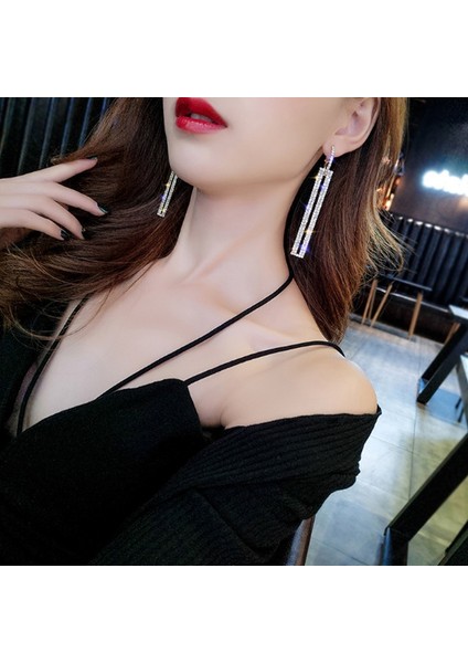 No.11 Boyutu Lüks Kadın Kristal Taşlı Gümüş 18K Altın Kolye Küpe Kadın Takı Karşılık Gelen Resim Için Stil Seçimi (Yurt Dışından) modelleri