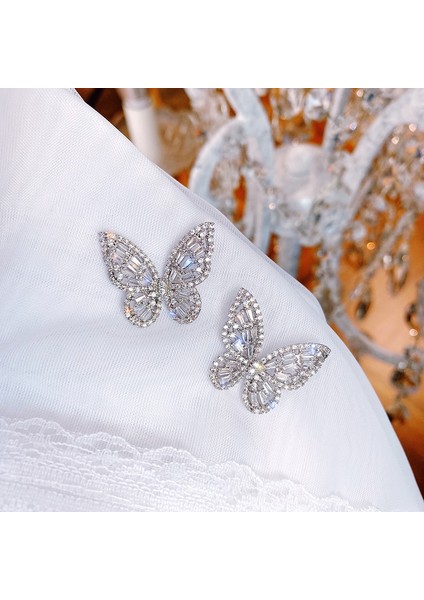 Yeni Tasarım Moda Takı Lüks Elmas Küpe Akıllı Kelebek Küpeler Kadınlar Hediye (Yurt Dışından) indirimleri