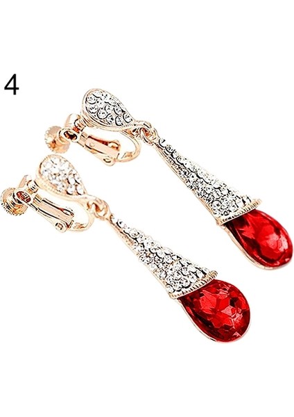 Mavi Stil No.1 Boyutu Bayan Kadın Zarif Su Damlası Kristal Kübik Zirkonya Küpe (Yurt Dışından) fırsatları