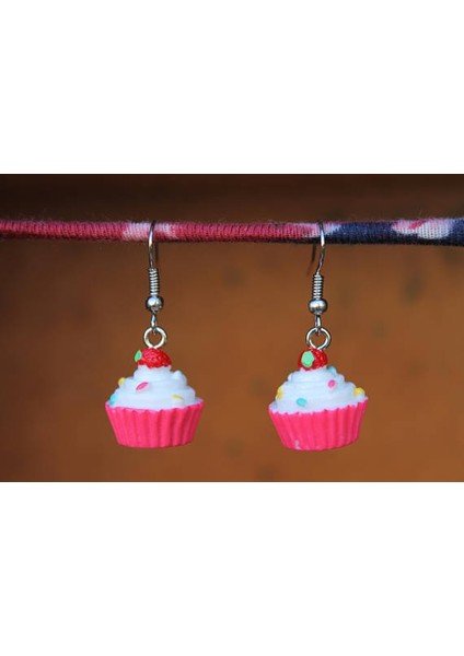 Cupcake Küpeler, Yiyecek Küpeleri, Doğum Günü Küpeleri, Pembe Cupcake Küpeleri, Kawaii Küpeler, Kitsch Küpeleri, Renkli, Üstünde Çilek (Yurt Dışından) fiyatları