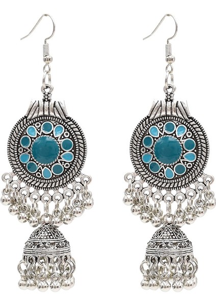 Yeşil Stil Kadınların Şirin Kulak Takıları Düşen Tasarım Püskül Boncuk Kanca Küpe (Yurt Dışından) modelleri
