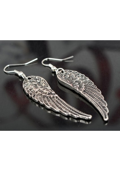 No.2 Boyutu Yeni Tibet Gümüş Kadınlar Şık Moda Taşlı Melek Kanat Küpe Damla Dangle (Yurt Dışından) fiyatları