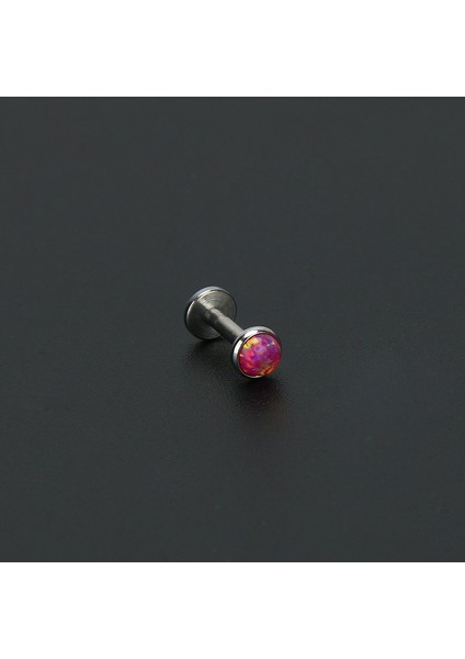 Kırmızı Stil 1,2 Mm'ye 6 Mm'ye 4 mm 1 Adet Ateş Opalı Küpe Studs Triple Helix Piercing Cerrahi Çelik Labret Dudağa Buruna Vücut Takıları Conch Tragus Kıkırdak Kulak Delme (Yurt Dışından)