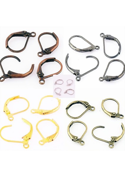 Bronz Tarzı Lot Renkli Fransız Kolu Kilitli Küpe Tutturma Tokaları Takı Bulguları Aksesuarları Kendin Yap (Yurt Dışından) fiyatları