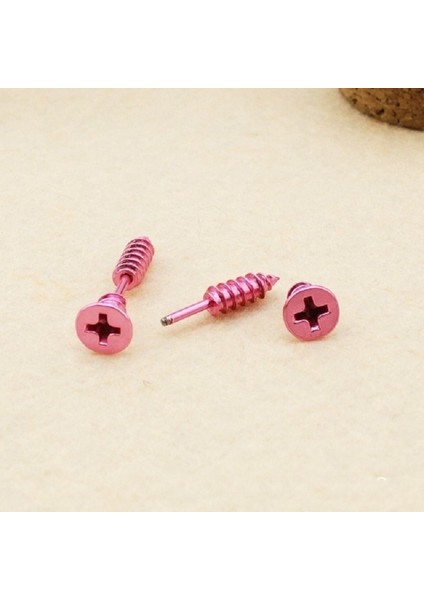 Pembe Tarzı No.1 Boyutu Moda Unisex Ince Paslanmaz Çelik Tüm Vida Küpe Opsiyonel (Yurt Dışından) indirimleri