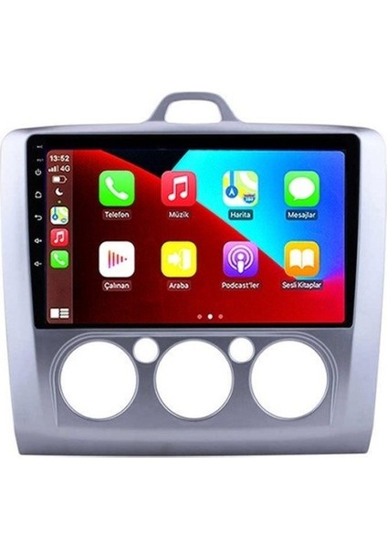 Focus 2 MANUEL-2005-2011-9''HD Ekran-2gb Ram 32GB-KABLOSUZ Carplay-Wifi-Bt-Fm-Mp3-Mp4 Multimedya-Hd Kamera Hediye-Teknik Destekli modelleri