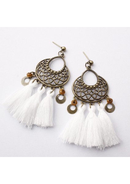 Mavi ve Çok Renkli Stil Kadın Moda Püskül Küpeler ile Dokuma Küpeler Bohem Tarzı (Yurt Dışından) indirimleri