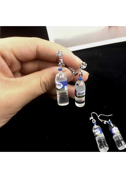 Mavi Stil Yaratıcı Kişilik Mineralli Su Şişesi Küpe Uzun Sevimli Kulak Klipsli Küpe Deliksiz Küpe Moda Komik Takı (Yurt Dışından) fiyatları