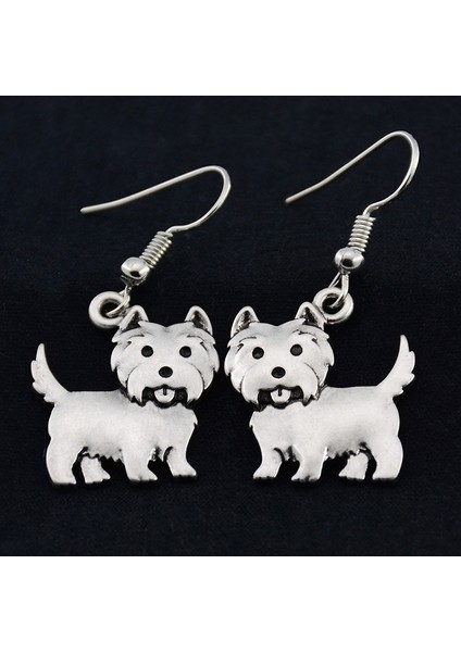 Antik Gümüş Tarzı 1'li Paket Antika Gümüş Westie Veya Cairn Terrier Köpek Cinsleri Hayvan Küpe Hediye Kutusuyla Özel ve Cool Hediye Köpek Severler Için (Yurt Dışından) fırsatları