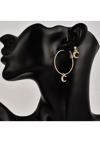 Kristal Yıldız Kadın Küpe Seti Altın Aybohemdairekore Küpeleri Kadın Halka Küpe Kadınlar Için Hediye Aksesuarları (Yurt Dışından) modelleri