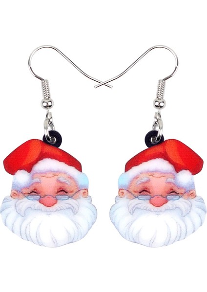 Kırmızı / Lacivert Tarzı Kadın Kızlar Gençler Için Noel Baba Küpe Takı Hediye Aksesuarı (Yurt Dışından) fiyatları