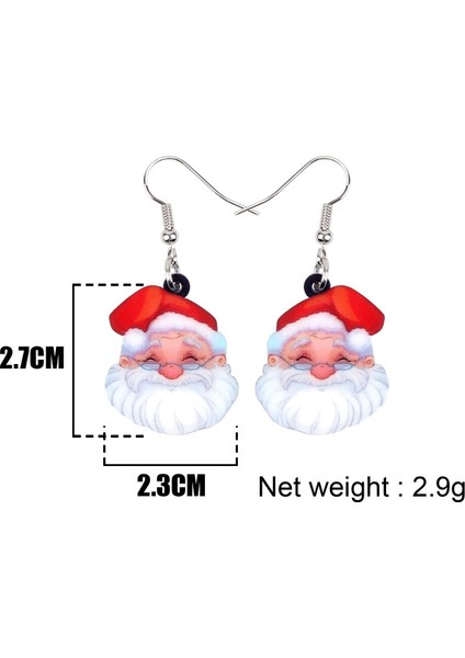 Kırmızı / Lacivert Tarzı Kadın Kızlar Gençler Için Noel Baba Küpe Takı Hediye Aksesuarı (Yurt Dışından) modelleri