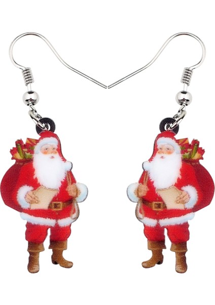 Kırmızı / Lacivert Tarzı Kadın Kızlar Gençler Için Noel Baba Küpe Takı Hediye Aksesuarı (Yurt Dışından) fırsatları