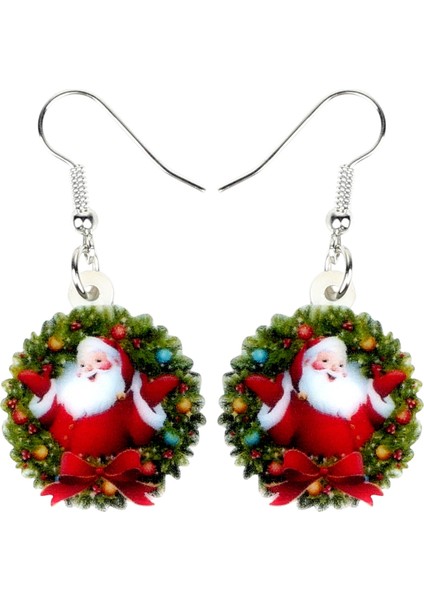 Kırmızı / Lacivert Tarzı Kadın Kızlar Gençler Için Noel Baba Küpe Takı Hediye Aksesuarı (Yurt Dışından) indirimleri