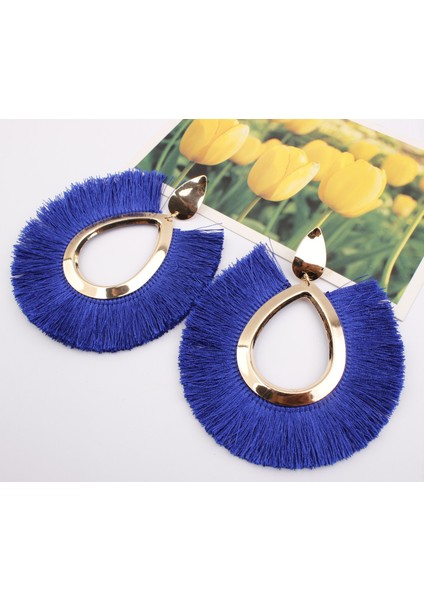 Kahve Stili Moda Takı Bohemia Tarzı Alaşım Fan Tipi Püskül Küpe Retro Küpeler (Yurt Dışından) fırsatları