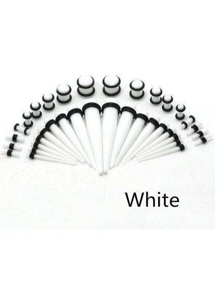 Siyah Stil Akrilik Kulak Genişletme Konik ve Fiş Seti - Renkler (Yurt Dışından) modelleri