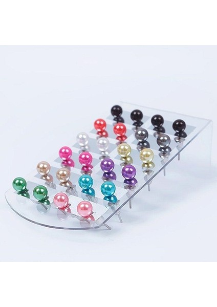 Bir Kadın Moda Hava Küpe Sahte Inci Yuvarlak Top Küpe Seti Küpe Damla Çok Renkli (Yurt Dışından)