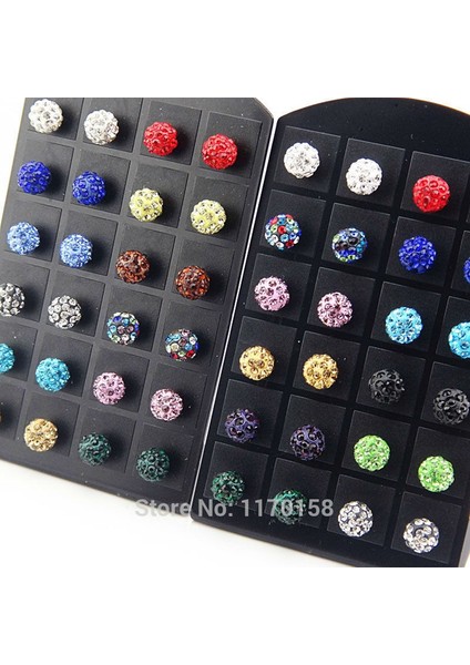 Çok Renkli Stil Yeni Kulak Takıları 12 Çift Paslanmaz Çelik Karışık Renk Moda Kristal Discos Cz Toplar Küpe + Kadın Erkekler Için Sergi Standı Için Nişan Düğün Parti Takıları Lots (Yurt Dışından) fiyatları