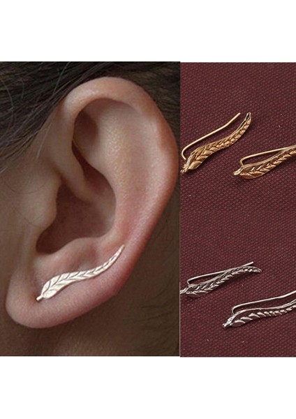 Gümüş Tarzı Yapraklı Küpe Takıları Yapraklı Tırnaklı Küpe Vines Tırnaklı Klips (Yurt Dışından) fiyatları