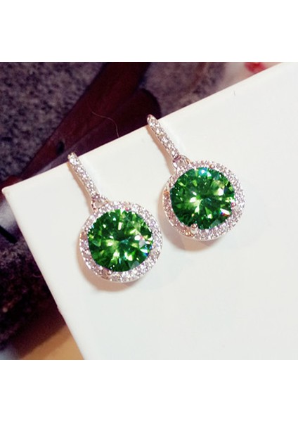 Yeşil Stil No.12 Boyutu 1 Çift Doğal Taşlı Zümrüt Parti Moda Küpe Taş Doğum Taşı Gelin Düğün Nişan Küpe Taç Küpe Kulak 20 Tasarım Seçebilirsiniz (Yurt Dışından)