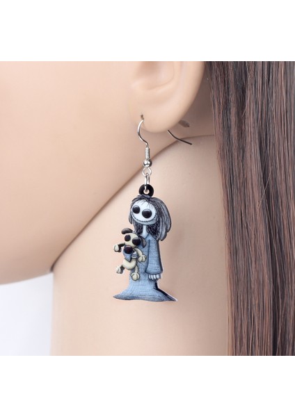 Kırmızı Stil Kadın Kızlar Için Halloween Korkunç Gülümseme Oyuncak Zombi Küpe Dangle Hoops Punk Takı Parti Kostümleri Hediye Şıklıklar (Yurt Dışından) modelleri