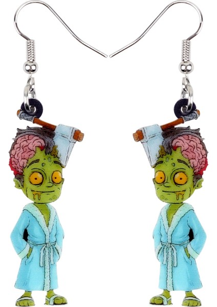 Kırmızı Stil Kadın Kızlar Için Halloween Korkunç Gülümseme Oyuncak Zombi Küpe Dangle Hoops Punk Takı Parti Kostümleri Hediye Şıklıklar (Yurt Dışından) fırsatları