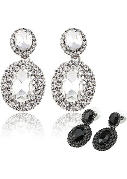 Beyaz Stil Bir Kadınlar Için Retro Lüks Oval Taşlı Beyan Damlacık Küpe Takı Hediye (Yurt Dışından) fiyatları