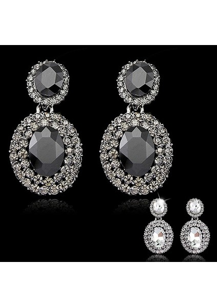 Beyaz Stil Bir Kadınlar Için Retro Lüks Oval Taşlı Beyan Damlacık Küpe Takı Hediye (Yurt Dışından) modelleri