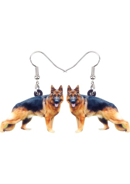 Kahverengi Tarzı Alman Çoban Köpeği Küpe Damla Bırak Dangle Yeni Hayvan Takı Kadın Kızlar Gençler Çocuklar Evcil Hayvan Hediyeleri (Yurt Dışından)