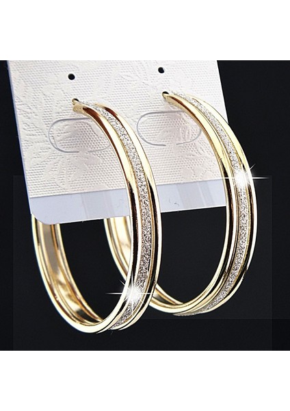 Altın Tarzı Sıcak Satış Yeni Gelenler Çeşitleri Altın ve Gümüş Mat Kadın Büyük Halka Küpe Düğün Gelin Moda Takı (Yurt Dışından) fırsatları