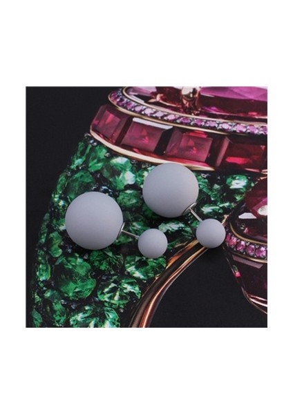 Gri Tarzı Yeni Maxi Çift Taraflı Büyük Top Inci Küpe Basit Stil Şeker Renk Kauçuk Toka Küpe Kadın Aksesuarları Bijoux (Yurt Dışından)