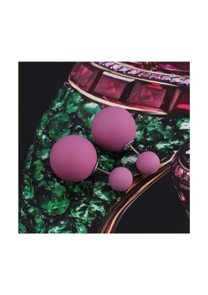 Gri Tarzı Yeni Maxi Çift Taraflı Büyük Top Inci Küpe Basit Stil Şeker Renk Kauçuk Toka Küpe Kadın Aksesuarları Bijoux (Yurt Dışından) modelleri