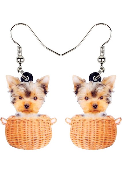 Küçük Yorkshire Terrier Köpek Küpe Damla Çizgi Film Hayvan Takı Kadın Kız Hediye Için Akrilik Tatlı Sepeti (Yurt Dışından) fiyatları