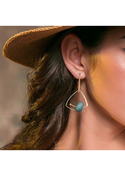 1 Çift Cosmos Mavi Doğal Taş Kadın Küpe (Yurt Dışından) modelleri