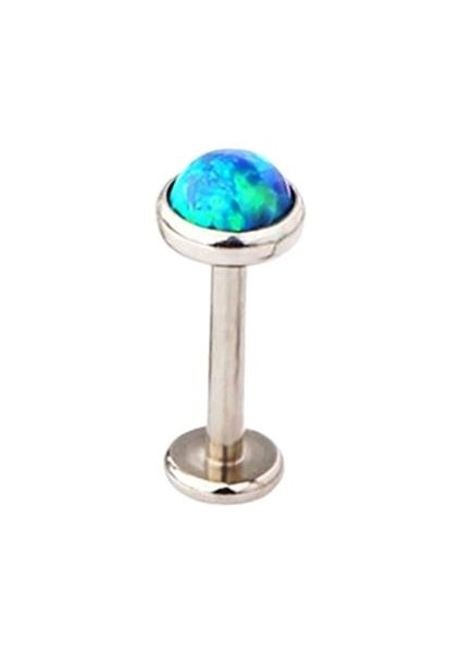 Gümüş Tarzı OP13 8mm/5mm 1 Adet Opal Dudak Barı Labret Halka Içten Vidalar Kulak Tragus Kıkırdak Iğne Delme (Yurt Dışından)