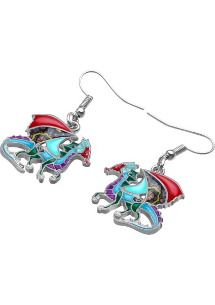 Siyah Stil Kadın Kızlar Gençler Için Çiçekli Ejderha Dinozor Küpe Damla Takı Hayvan Kolye Süsler Moda Aksesuarlar (Yurt Dışından) fırsatları