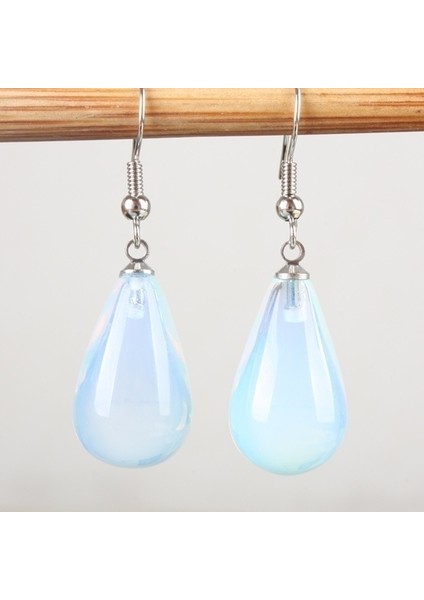 Opal 1 Çift Ametist Saf Kuvars Lapis Lazuli Turkuaz Gül Kuvars Opal Obsidyen Jasper Damla Konik Boncuk Kanca Diy Küpe (Yurt Dışından)