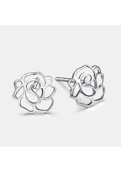 Şirin Gül Çiçeği Küpe Kadınlar Küçük Tatlı Gümüş Kaplama Küpe (Yurt Dışından) fiyatları