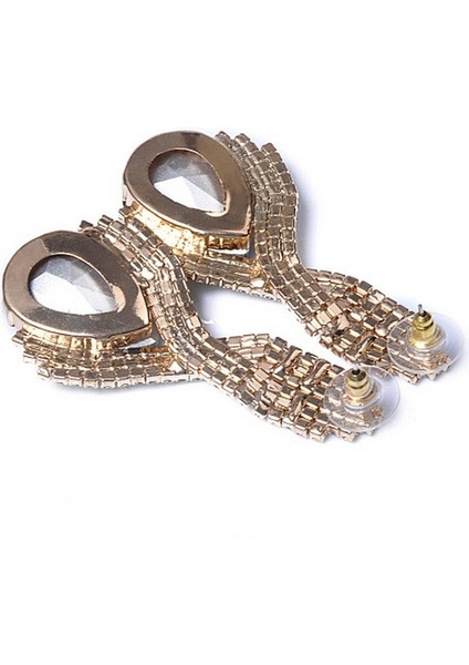 1 Çift 1 Çift Moda Küpe Vintage Su-Damla Renkli Kristal Taşlı Asılı Küpe (Yurt Dışından) indirimleri